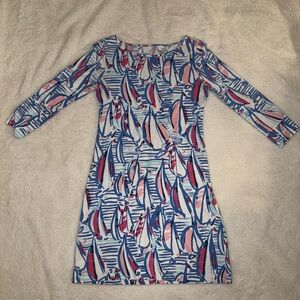 Lilly Pulitzer Nautical Long Sleeve Dress - Blue and Pink